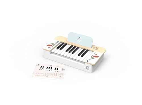 SPEEDY MONKEY Kids Piano Keyboard – FSC Wooden Toddlers Music Toy with Colorful Keys, Educational Digital Mini Piano for Boys & Girls, Interactive Musical Instrument for Beginners & Little Musicians
