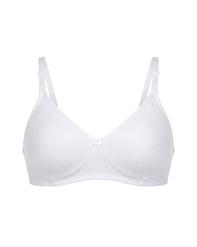Image of Brida Monica Women's Seamless T-Shirt Bra with Transparent Straps | Full Coverage | Soft Cotton Blend | Non-Padded & Wire-Free