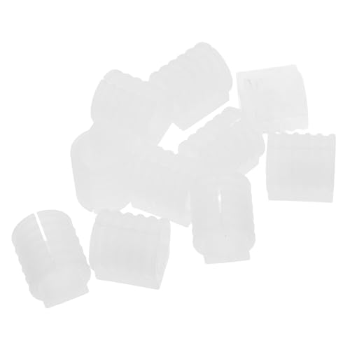 HAKIDZEL 10pcs White 16mm U-Shaped Chair Leg Caps Plastic Tube Covers Floor Protectors for Sled Base Chairs Furniture Feet Sliding Prevention