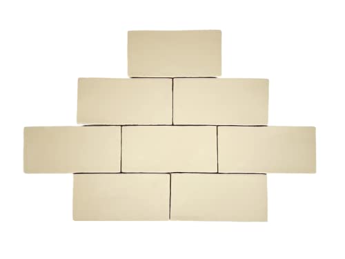 3X6 Handmade Look Ceramic Subway Tile For Bathroom Walls, Kitchen Backsplashes (Box Of 5.5 Sq Ft - 44 Pieces) (Not Peel And Stick) (Cream) #TOP1