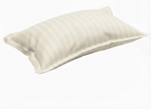 Image of Satin Striped Glace Cotton Single bedsheet with 1 Pillow Cover | Soft & Smooth Finish | Single Bed bedsheet 90 x 60 Inch | Pillow Cover 18 x 28 Inch | Breathable, Fade Resistant