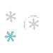 Arthsdite 50Pcs Edible Snowflakes Cupcake Toppers Wafer Paper Snowflake Cake Decoration for Christmas Winter Frozen Theme Party Supplies - Bule&White