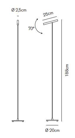 VIVIDA - Piantana LED Ciak Spot, Design Moderno