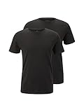 TOM TAILOR Hombre Camiseta básica en paquete doble 1008638, 29999 - Black, M