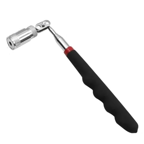 WheatThrive Herramienta de recogida magnética, varilla telescópica, bolígrafo de luz LED, agarre extensible para tuercas, pernos, tornillos, mecánicos