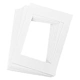 STARVAST 30er Passepartouts DIN A4 für Bilder im Format 15x20 cm, Weiß, 1mm stark - Säurefrei Alterungsbeständig für Einrahmen von Bilder, Fotos, Poster, Kunstdrucken usw.