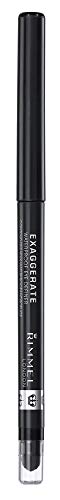 Rimmel London Exaggerate Waterproof Eye Definer Eyeliner, Highly Pigmented, Long-Wearing, Built-In Smudger, 261, Noir, 0.01oz