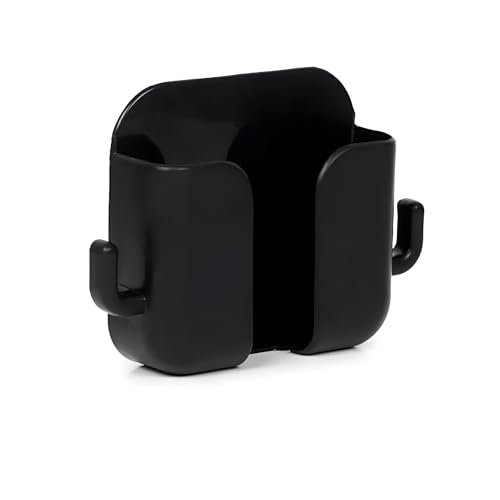 Image of LikeStar Premium Multi-Functional Wall Phone Holder | No-Drill Sticky Stand with Hook for Charging & Storage | Self-Adhesive Wall Phone Holder | Bedroom, Office - WHITE, GREEN, ORANGE & BLACK (4 Pcs)