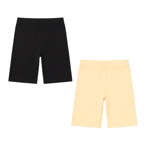 Image of Joe & Joe Shorts for Girls Premium Cotton Lycra Cycling Shorts - Pack of 2 | Inner Shorts for Yoga & Sports & School Uniform.