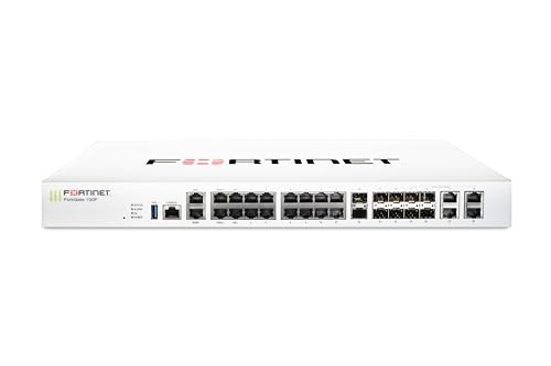 FortiGate-100F Firewall Appliance - 22 Gigabit Ethernet RJ45 Ports, 4 SFP & 2 10G SFP+ Ports, Dual Power Supplies (Appliance Only, No Subscription) (FG-100F)