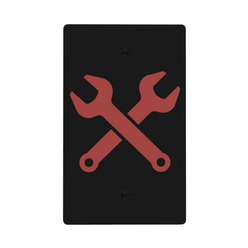 Blank Device Wall Plate Ironworker Crossed Tools Light Switch Plates Electrical Outlet Covers Switchplate Decorative Faceplate H4.5 Xl2.76 Inch