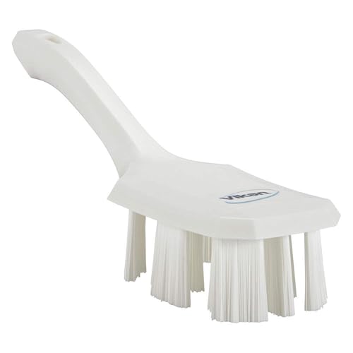 Brosse à vaisselle Vikan UST blanche en polypropylène à fibres rigides