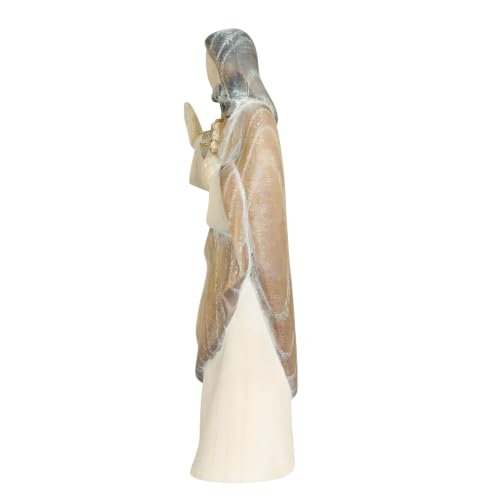 Cœur sacré de Jésus moderne en bois de 25 cm peint à la main du Val Gardena