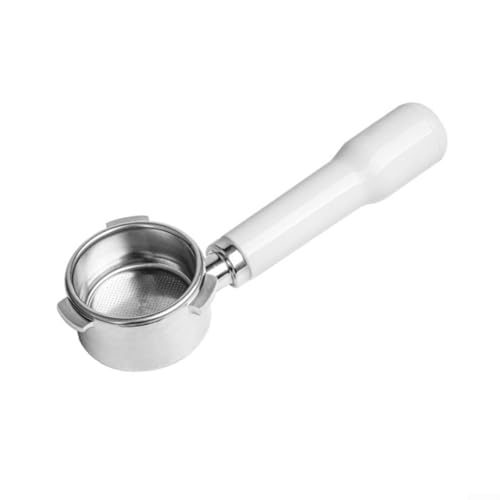 Breville - Cafetera profesional con portafiltro sin fondo para cesta de filtro de acero inoxidable 304 para máquina de café espresso (blanco)
