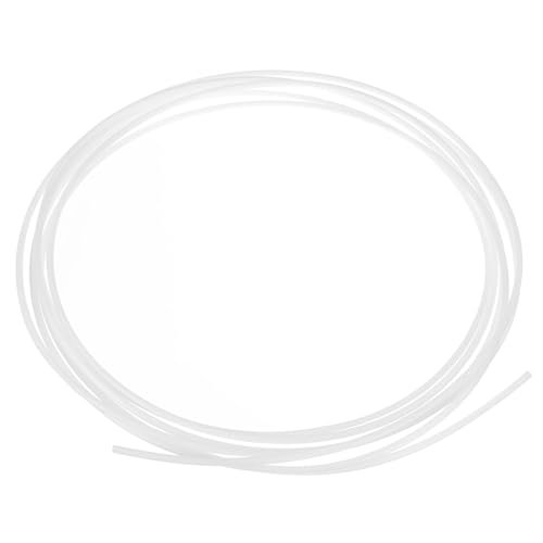 sourcing map PTFE Tubing Hose 500cm/16.4ft Long, 2.5mm ID 4mm OD High Temperature Tube, Insulating 3D Printer Hose White