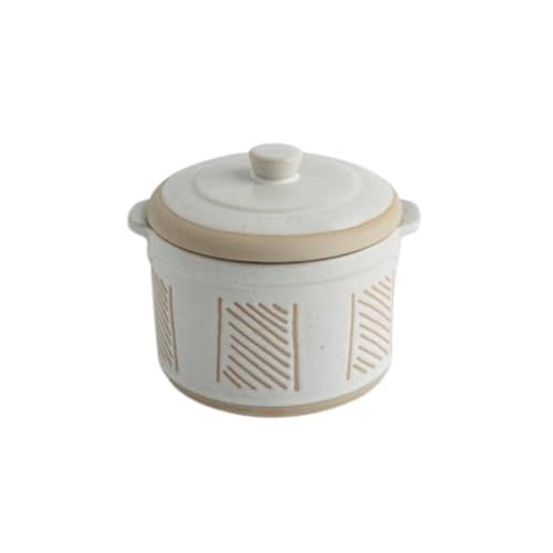 Akasooda 蒸し碗 茶碗蒸し碗 蓋付き 蒸し器 400ml 陶器 和食器 和風 スープカップ デザートカップ 茶碗蒸し フタ付き スープ茶碗 蓋付き 蓋物 家庭 業務用 ホテル レストラン おしゃれ (D)