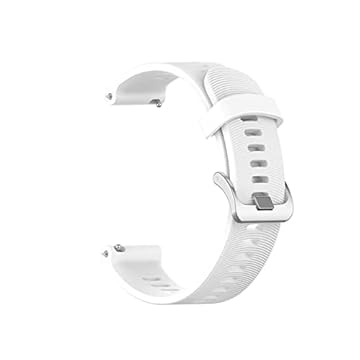 Estilo no Pulso, Pulseira 20mm compatível com Garmin Forerunner 245 ou 245 Music cor:Branca