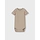 NAME IT Unisex Baby Nbnbody 2p Ss Beige Animal Noos, Bright White, 56