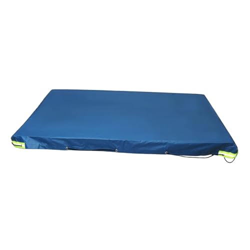 Utility Trailer Cover Flat Tarpaulin with Reflective Strips for All Seasons, Tear Resistant, Fits Most Trailers Cover, 214x122x13cm