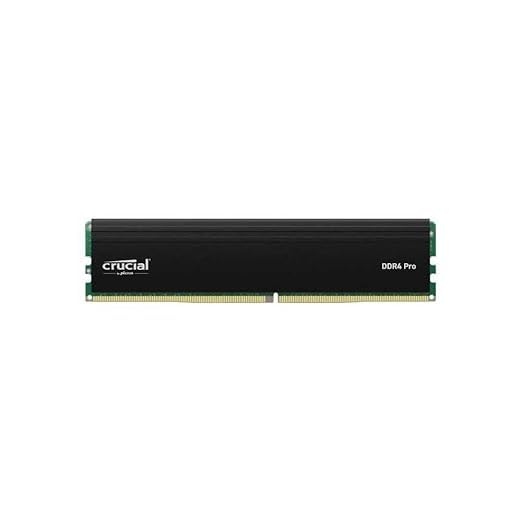 Image of Crucial Pro 16GB RAM (1x16GB) DDR4-3200MHz U-DIMM Desktop, Workstations RAM Memory Satin Black Finish Aluminum Heatsink (Low Profile Heat Spreader) CP16G4DFRA32A