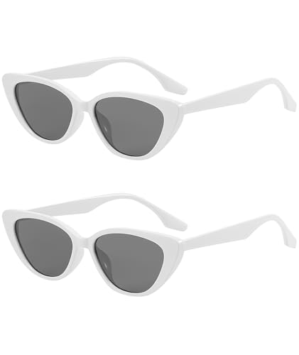 PLULON Retro Narrow Cat Eye Sunglasses for Women Men Vintage Sunglasses Womens Cat Eye Glasses Fun Retro Cateye Sun Glasses