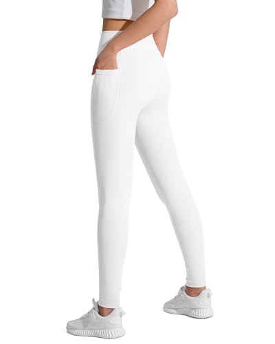 Image of JOCMIC Girls Athletic Leggings High Waist for Kids Yoga Dance Gym Pants with Pocket