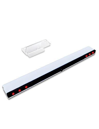 YZlolmeo Wii Wireless Sensor Bar Dolphin Bar for Wii System, Infrared Sensor Bar for Nintendo Wii U/Wii Motion Sensor Bar (White)