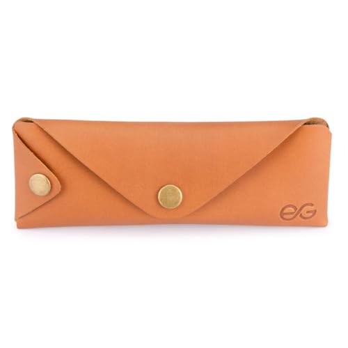 Estojo De Lápis Couro Legítimo Porta Caneta Profissional (marrom claro)