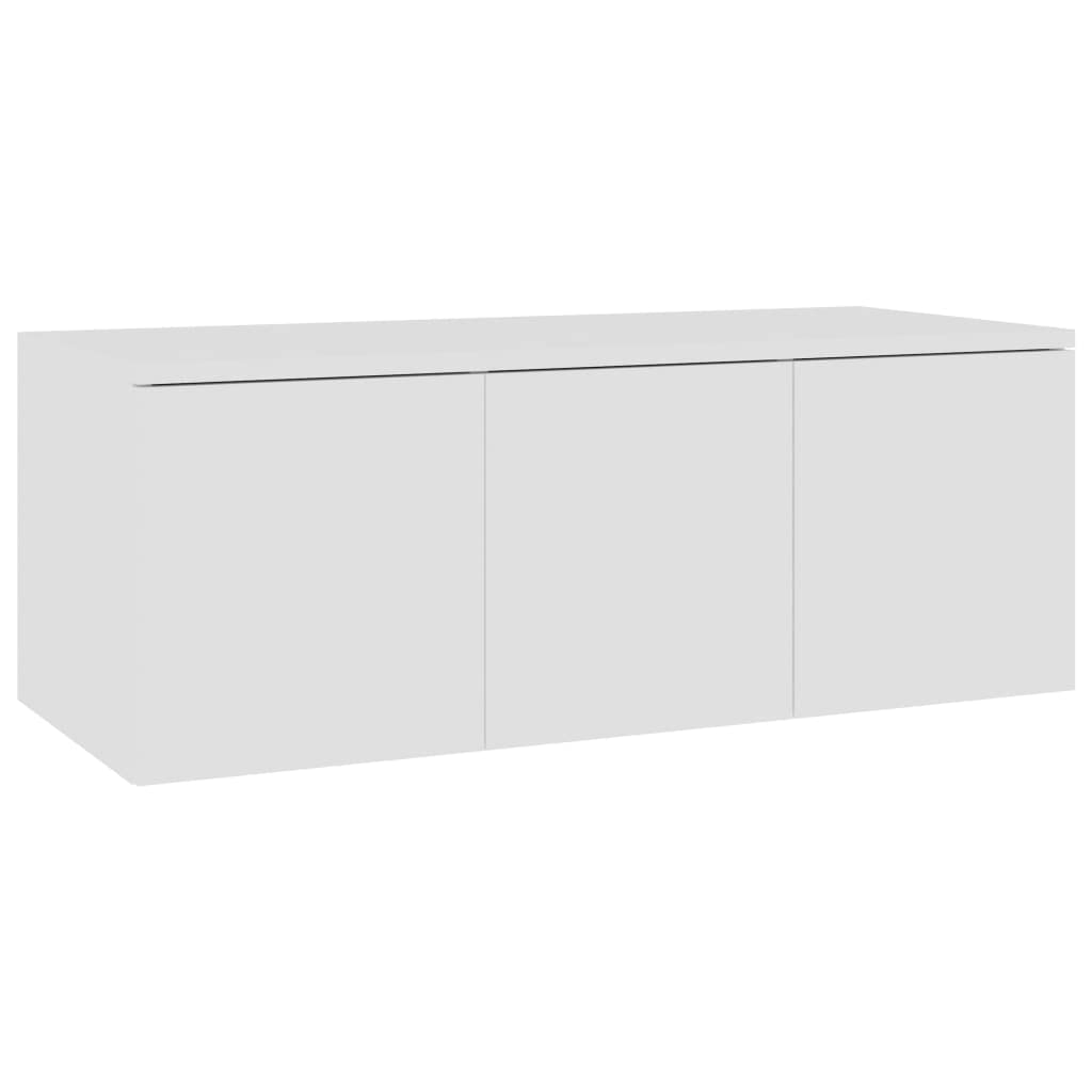 vidaXL Mobile Porta TV Buffet Madia unità Multimediale HiFi Mobiletto Basso Arredo Credenza Consolle Armadietto in Truciolato Bianco 80x34x30 cm