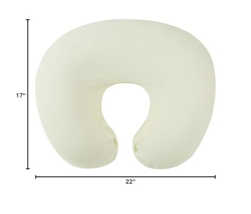 Image of Onacosht Muslin Nursing Pillow Cover Soft 100% Cotton Feeding Pillow Slipcover Fits Standard Infant Nursing Pillow for Baby Boy and Girl, Ivory White