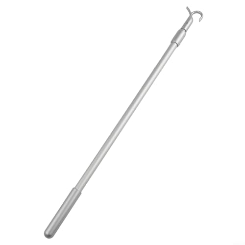 Barra de apertura de cortina robusta de 33 a 60 cm, ideal para acceder a ventanas altas con ganchos integrados