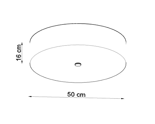 Plafonnier SCALE 50 Sollux blanc E27 dimmable pour un éclairage de salon modulable