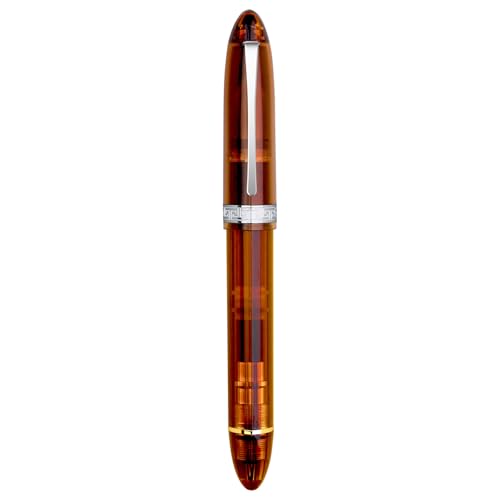 Stylo-plume piston EF Majohn V60 en résine transparente pour calligraphie et écriture fine