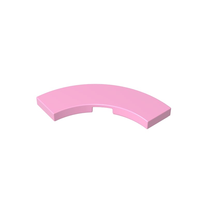 Circular Plate 3X3 Curved Light Panel 50PCS Compatible with Lego GDS-2182 Classic Bulk Toy MOC Color:Bright Pink — image 1