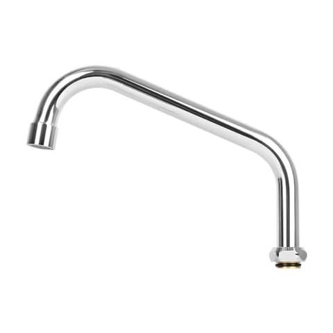 TNROTED 8 Inch Commercial Faucet Spout Replacement with 2.2 GPM Aerator Fits for All T&S Faucets, 360° Stainless Steel Faucet Swivel Spout for Home Kitchen Sink, Chrome Finish Cover