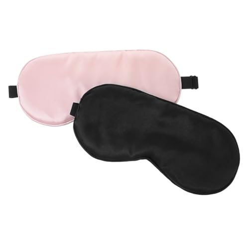 NOLITOY 2個 ぶろっく eye mask eye patch shadrow オフィス用アイ アイ スリーピング 睡眠 シンプルなアイ 女の子用スリープ シルク