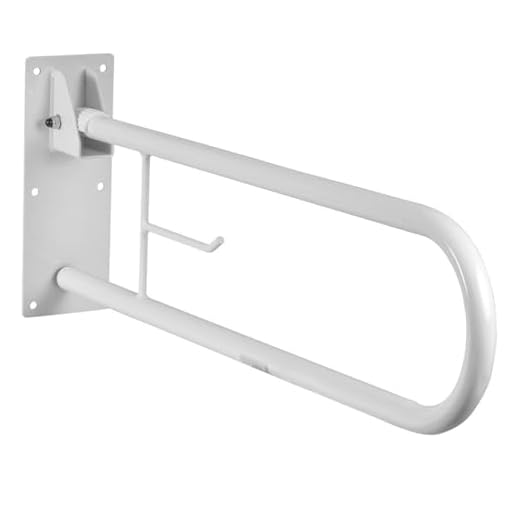 HealthSmart Fold Away Grab Bars for Bathroom, Shower Handle, Bathtub Accessories for Elderly, Toilet Safety Rail, Bath and Shower Grab Bars, Handicap Grab Bars, White