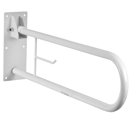 Barre d'appui rabattable blanche pour douche haut de gamme