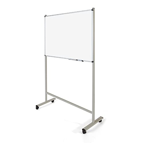 Pizarra Blanca con Soporte Móvil Universal | Caballete Regulable con Ruedas | Este pack incluye una Pizzarra Blanca Magnética de 150x100 cm. FABRICADO EN ESPAÑA Cover