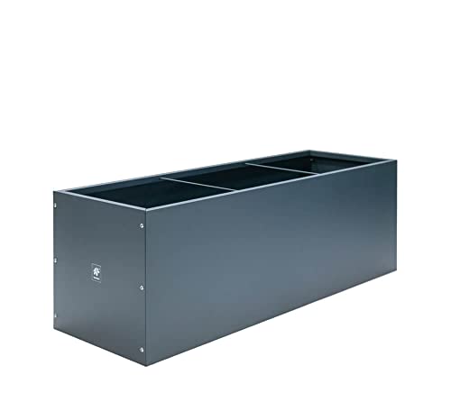 herstera Garden Metall Pflanzkübel Cube | Anthrazit | 150x50x50 cm