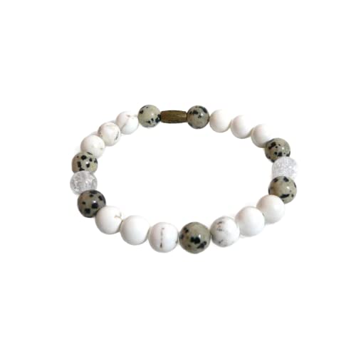 Bracelet en pierres naturelles magnésite jaspe pour votre rituel bien-être quotidien