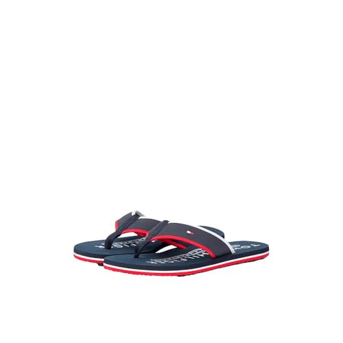 Tommy Hilfiger Hilfiger Tumble Fm0fm05710   Sandalias de playa para hombre, Blue Desert Sky, 42 EU