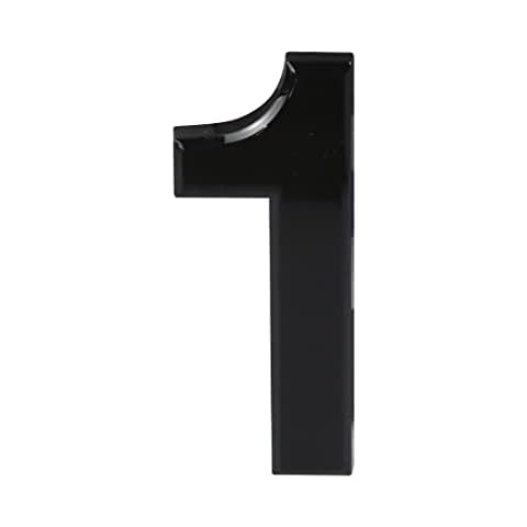 3'' Door Numbers Stick On Door Number Black House Numbers ABS Self Adhesive Silver 3D House Numbers For Doors, Mail Boxes, Hotel Rooms Door Number Stickers (1) Cover