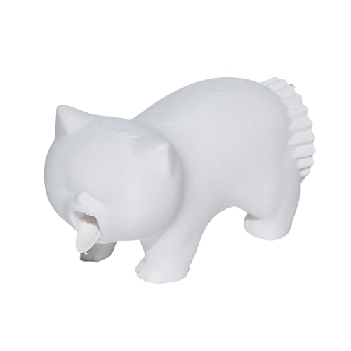 Toothpaste Cap Dispenser – Funny Vomiting Kitty Topper, Novelty Bathroom Accessory for Cat Lovers(Environmentally Friendly Materials) (White)