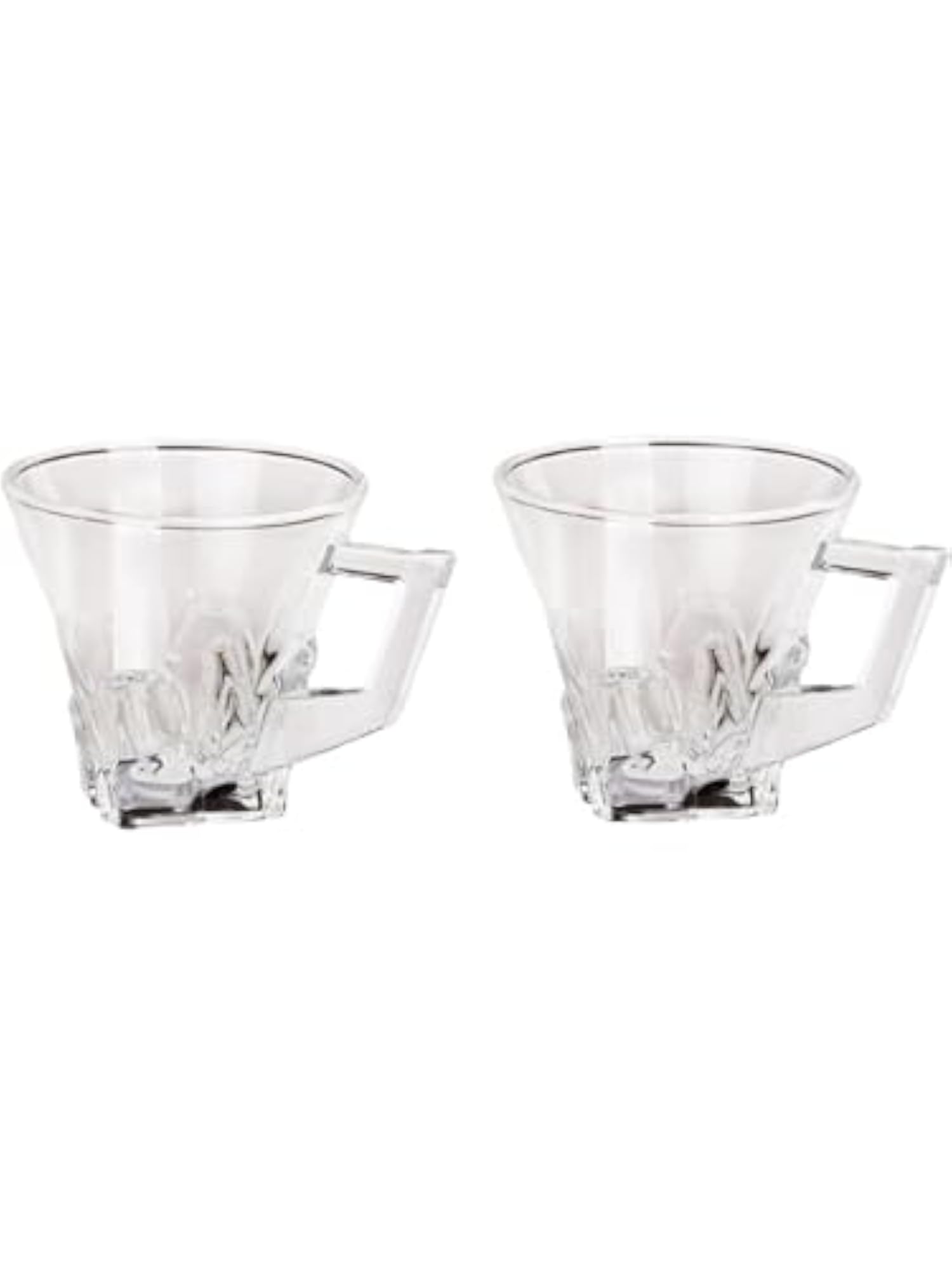 Clear Glass Coffee & Tea Cup Set, 4 Pieces, 100 Ml