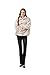 HYGLuosie Women's Faux Fur Pullover: Half-Zip Stand Collar, Animal Geometric Print, Sping Fashion Outerwear, Zebra Print, Size L