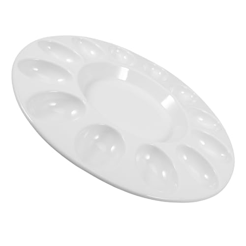 Alipis Easter Egg Tray Easter Deviled Egg Platter Deviled Eggs Platter Egg Plates Devilled Eggs Holder Egg Holder Countertop Deviled Egg Trays for Party Deviled Eggs Container Ceramics