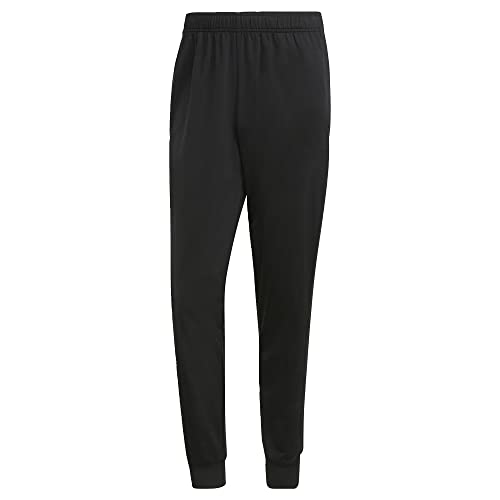 Image of adidas Men's Mid Rise Essentials Warm-Up Slim Tape 3-Stripes Tracksuit Bottoms
