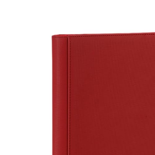 Qianly Álbum de Cartões em PU com Capas para Fotos E Páginas Duplas, Vermelho