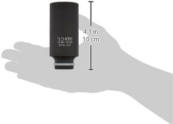 京都機械工具(KTC) 12.7mm (1/2インチ) インパクトレンチ ソケット (ディープ薄肉) 32mm BP4L32TP